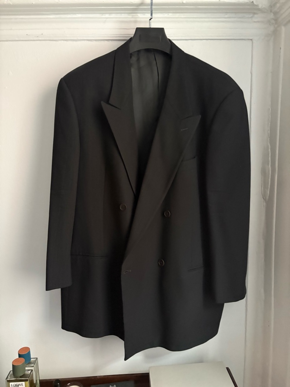 Giorgio Armani Black Double-Breasted Suit Jacket